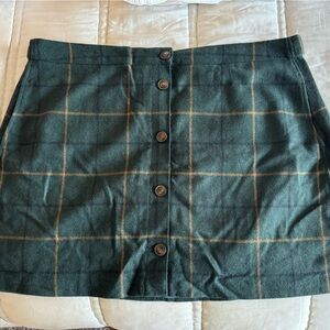 Madewell button wool miniskirt